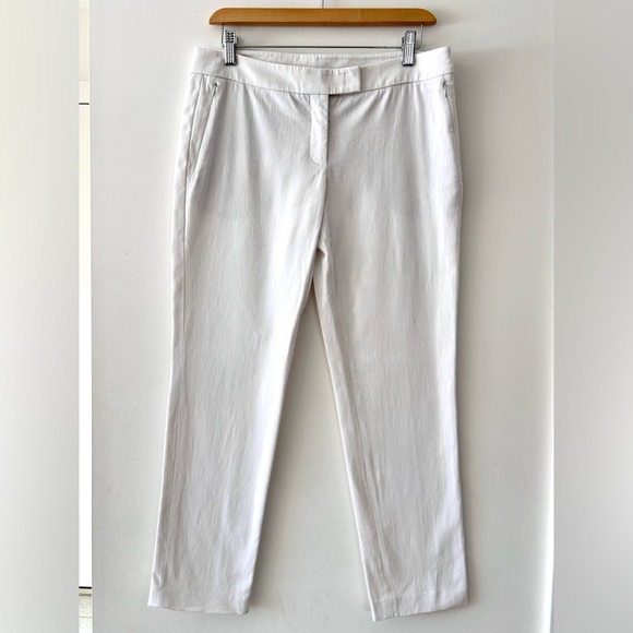 Akris Pants - AKRIS PUNTO Cotton-Blend Straight Leg White Trousers | US 6